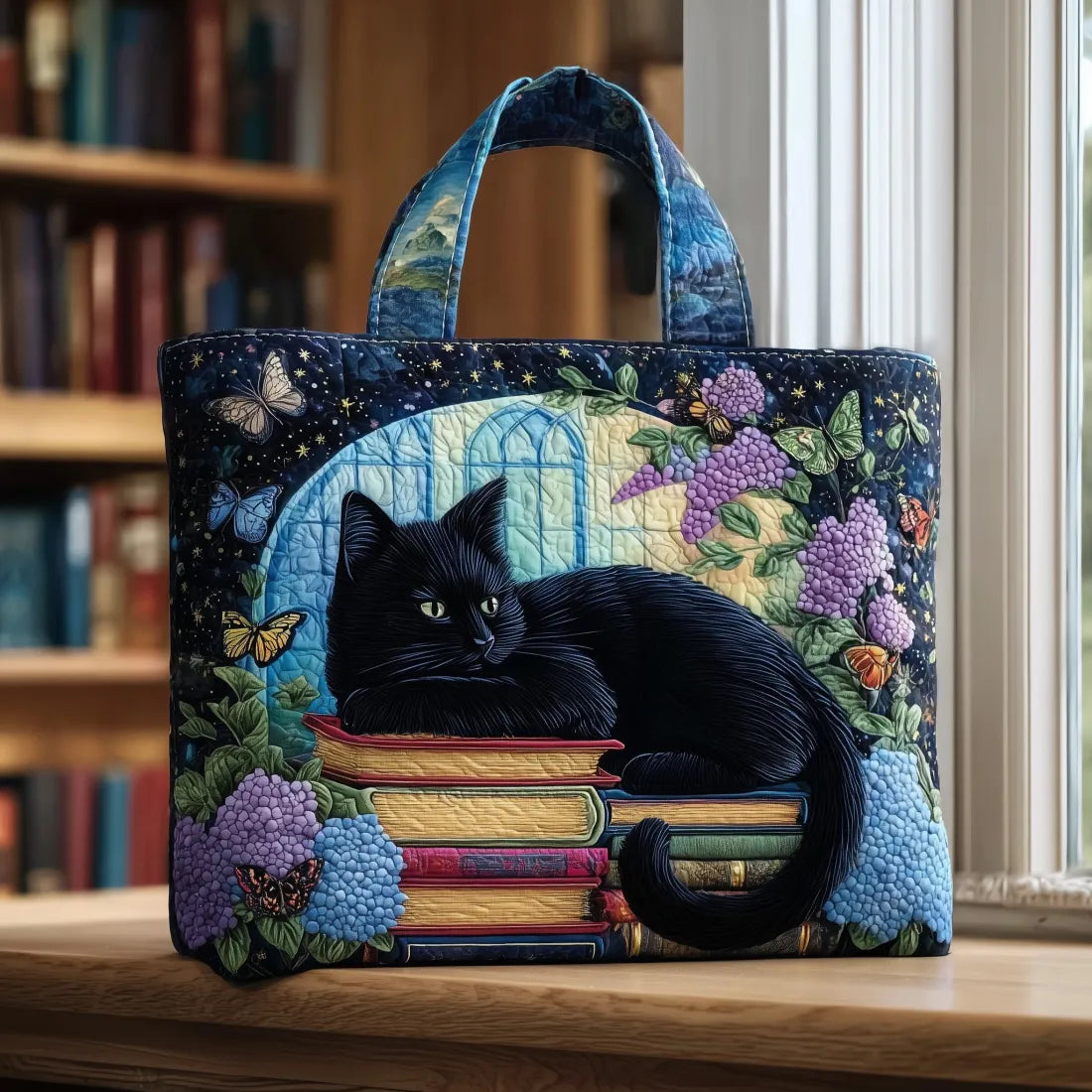 Handgemaakte tas Chat Noir op Boeken