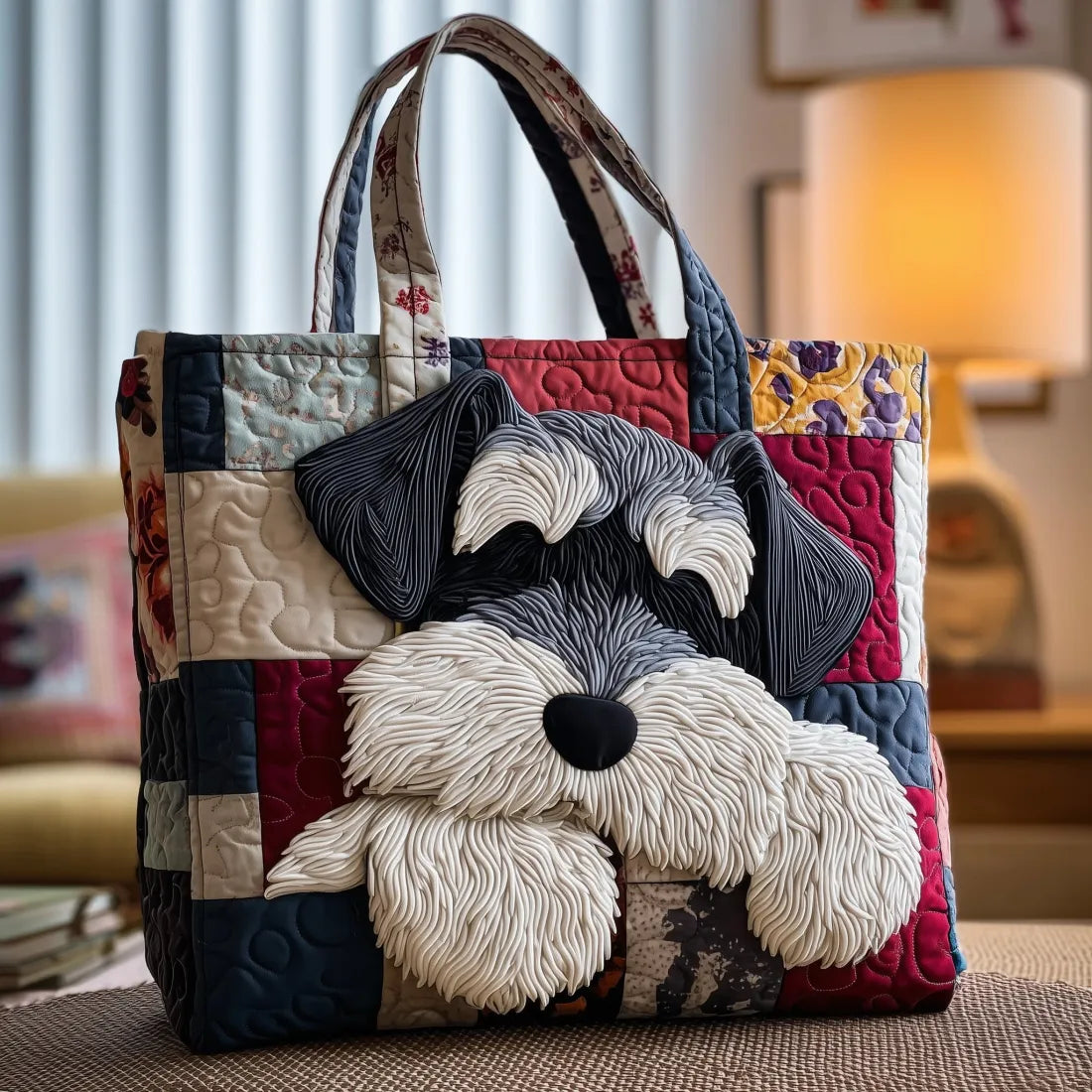 Artisal-tas met Schnauzer