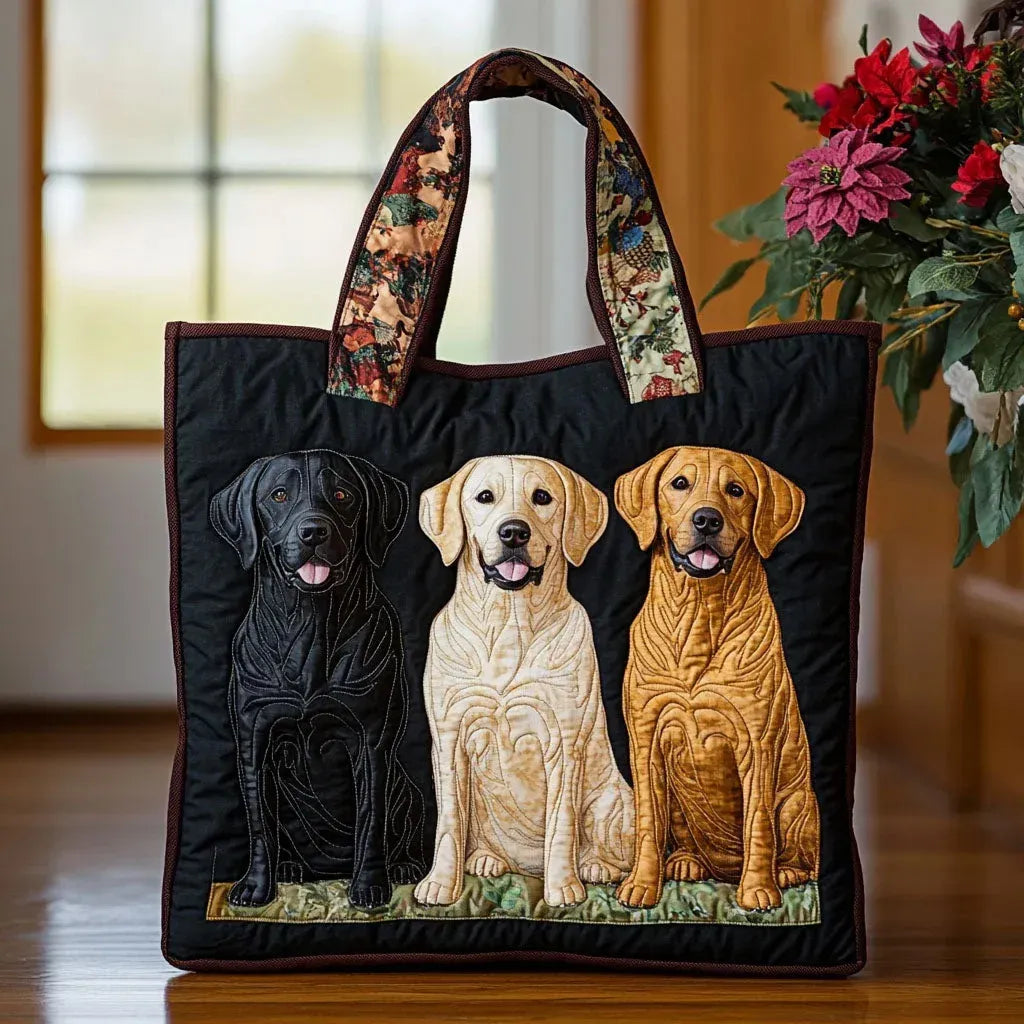 Handgemaakte Tas Drie Labradors