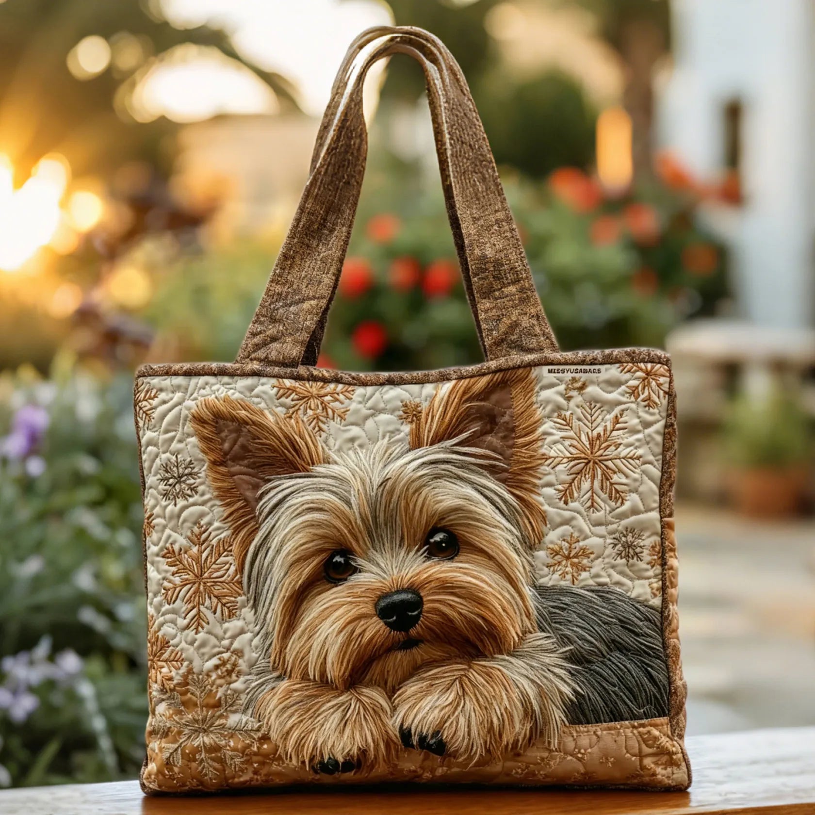 Handgemaakte Yorkie Tas Briljant