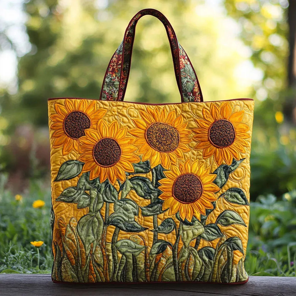 Klassieke tas met zonnebloemprint
